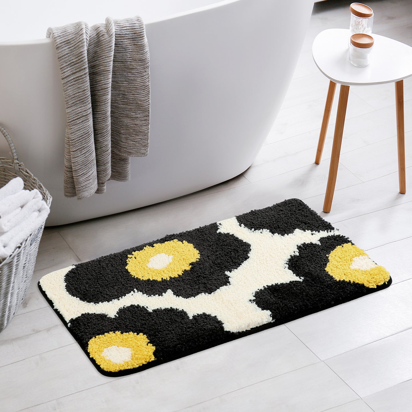 Bathroom Rugs Soft Plush & Fluffy Non Slip Extra Thick Microfiber Printing Bath Mats