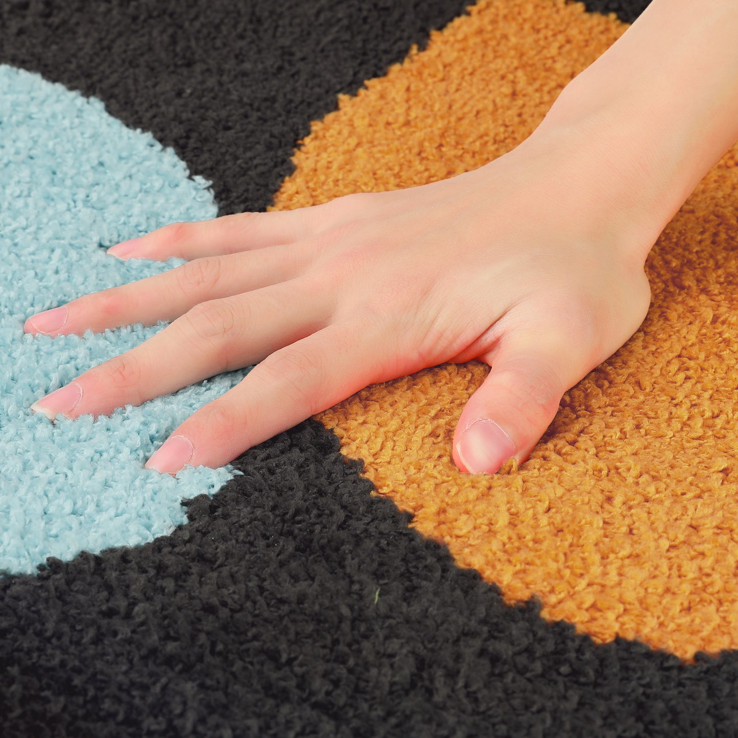 Bathroom Rugs, Soft Plush Non Slip Printing Quick Dry Reversible Microfiber Bath Mats
