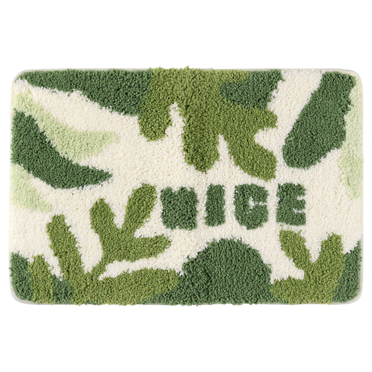 Bathroom Rugs, Soft Plush Non Slip Printing Quick Dry Reversible Microfiber Bath Mats