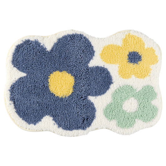 Bathroom Rugs, Soft Plush Non Slip Printing Quick Dry Reversible Microfiber Bath Mats