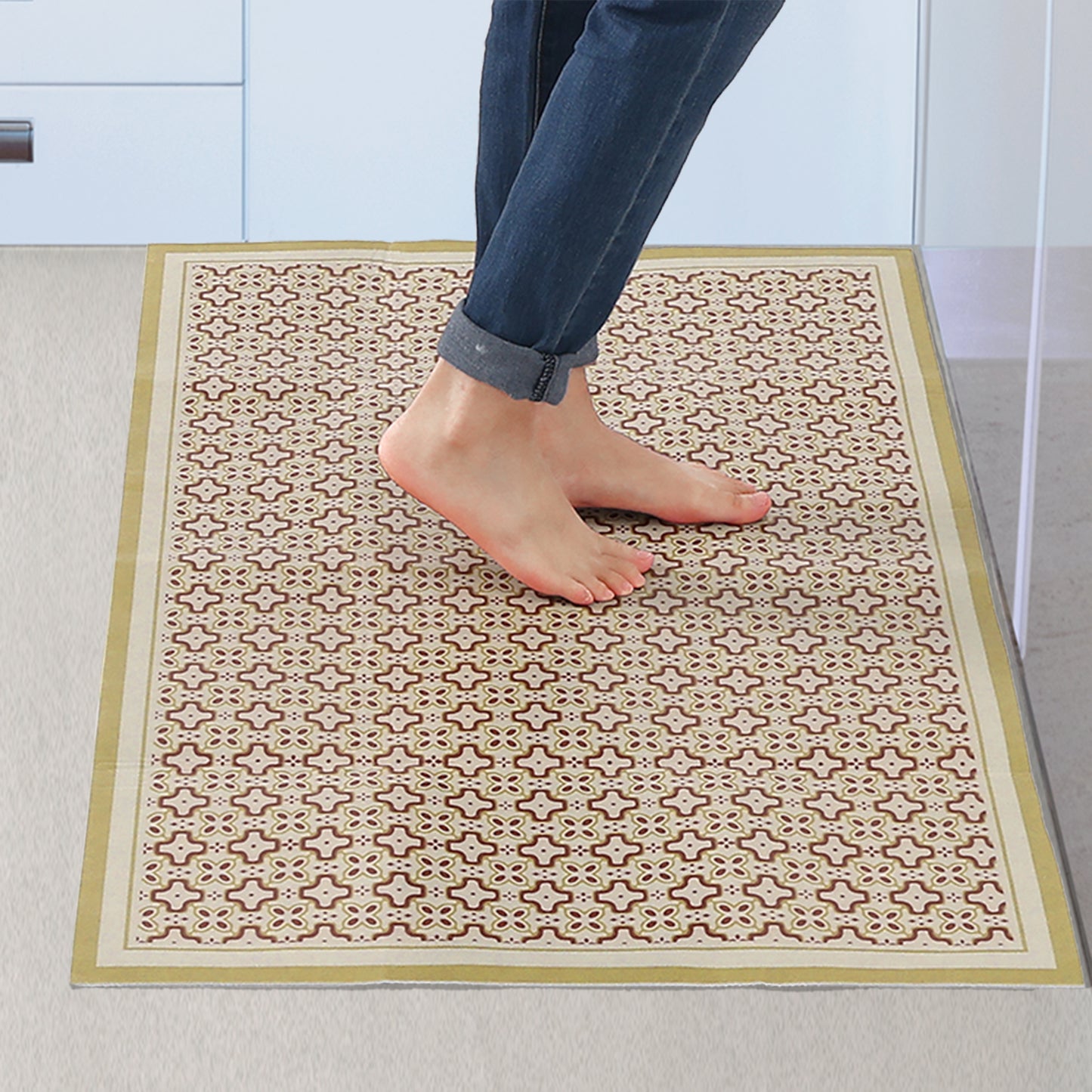 Kitchen Rugs Wiping Waterproof Kitchen Mat Large Anti-Slip Foot Wipe Mats