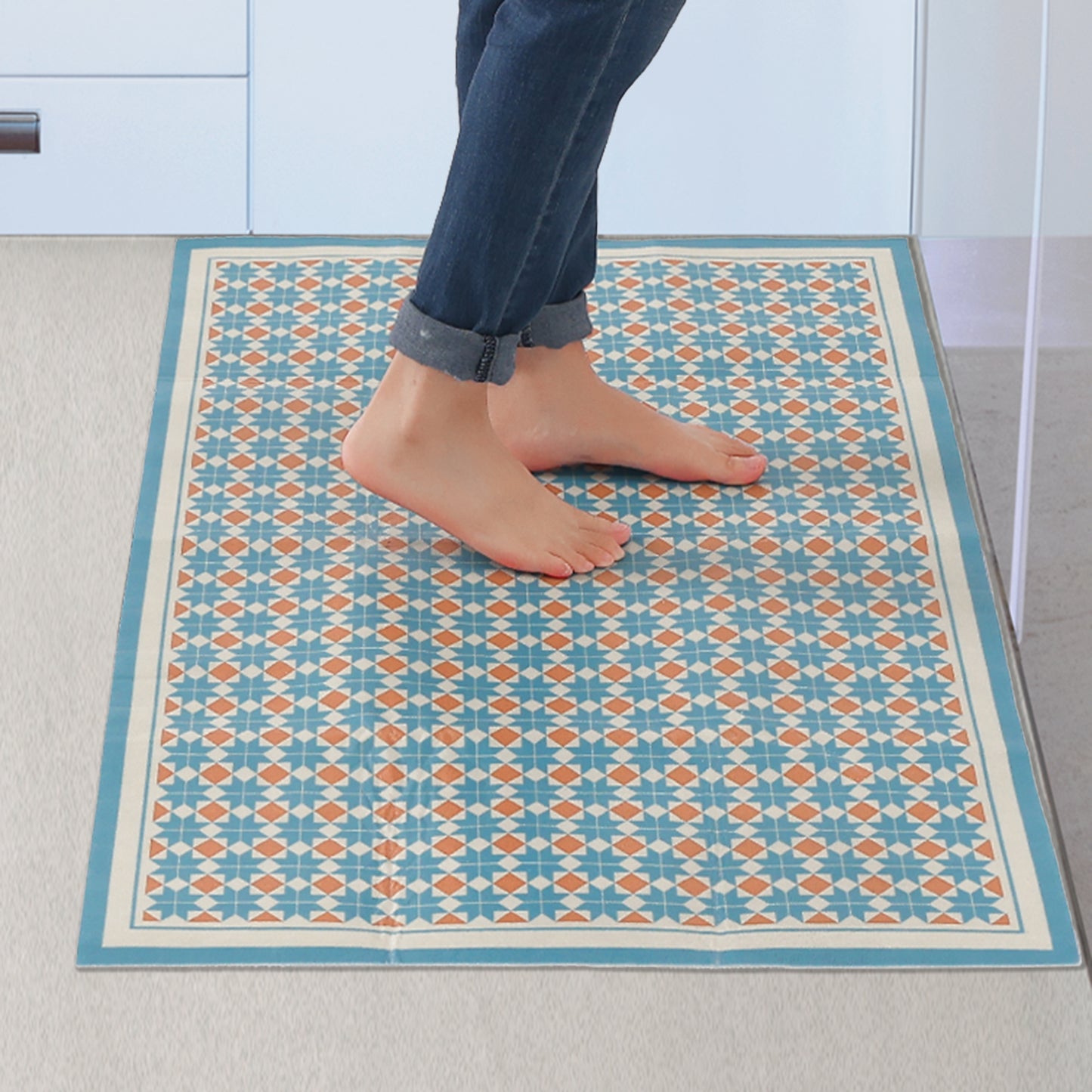 Kitchen Rugs Wiping Waterproof Kitchen Mat Large Anti-Slip Foot Wipe Mats