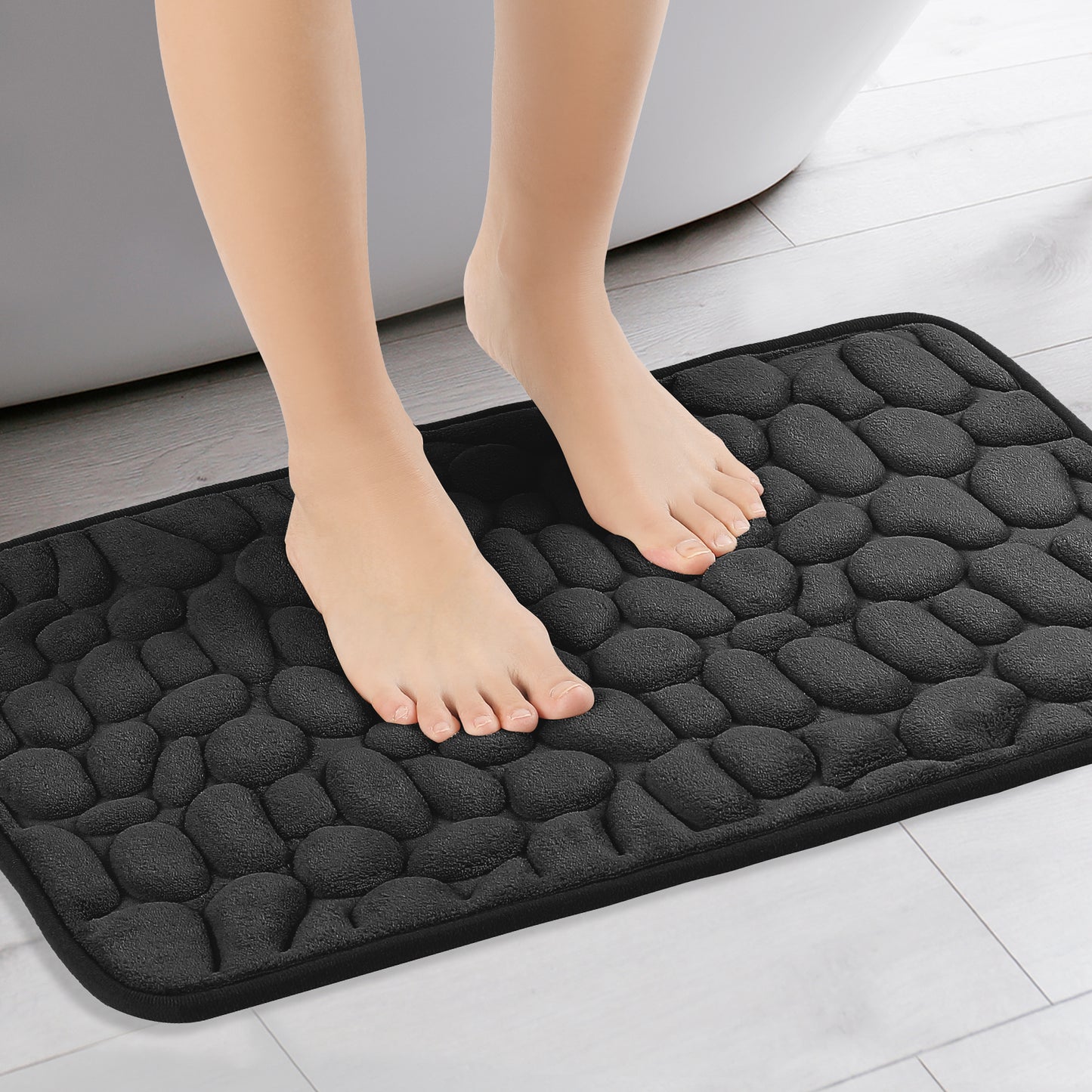 Memory Foam Bathroom Rugs Ultra Soft Non-Slip Water Absorbent Quick Dry Bath Mats