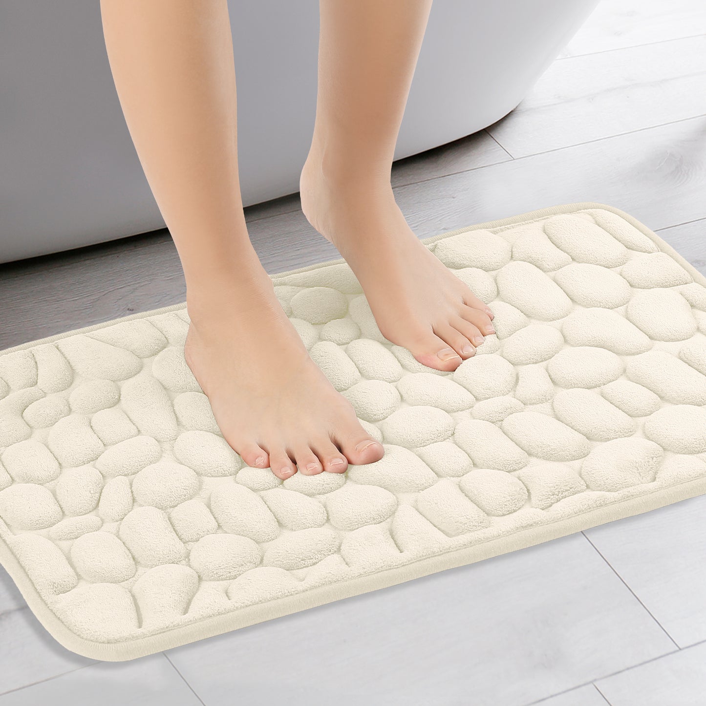 Memory Foam Bathroom Rugs Ultra Soft Non-Slip Water Absorbent Quick Dry Bath Mats