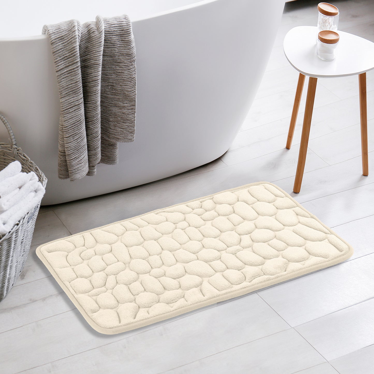 Memory Foam Bathroom Rugs Ultra Soft Non-Slip Water Absorbent Quick Dry Bath Mats