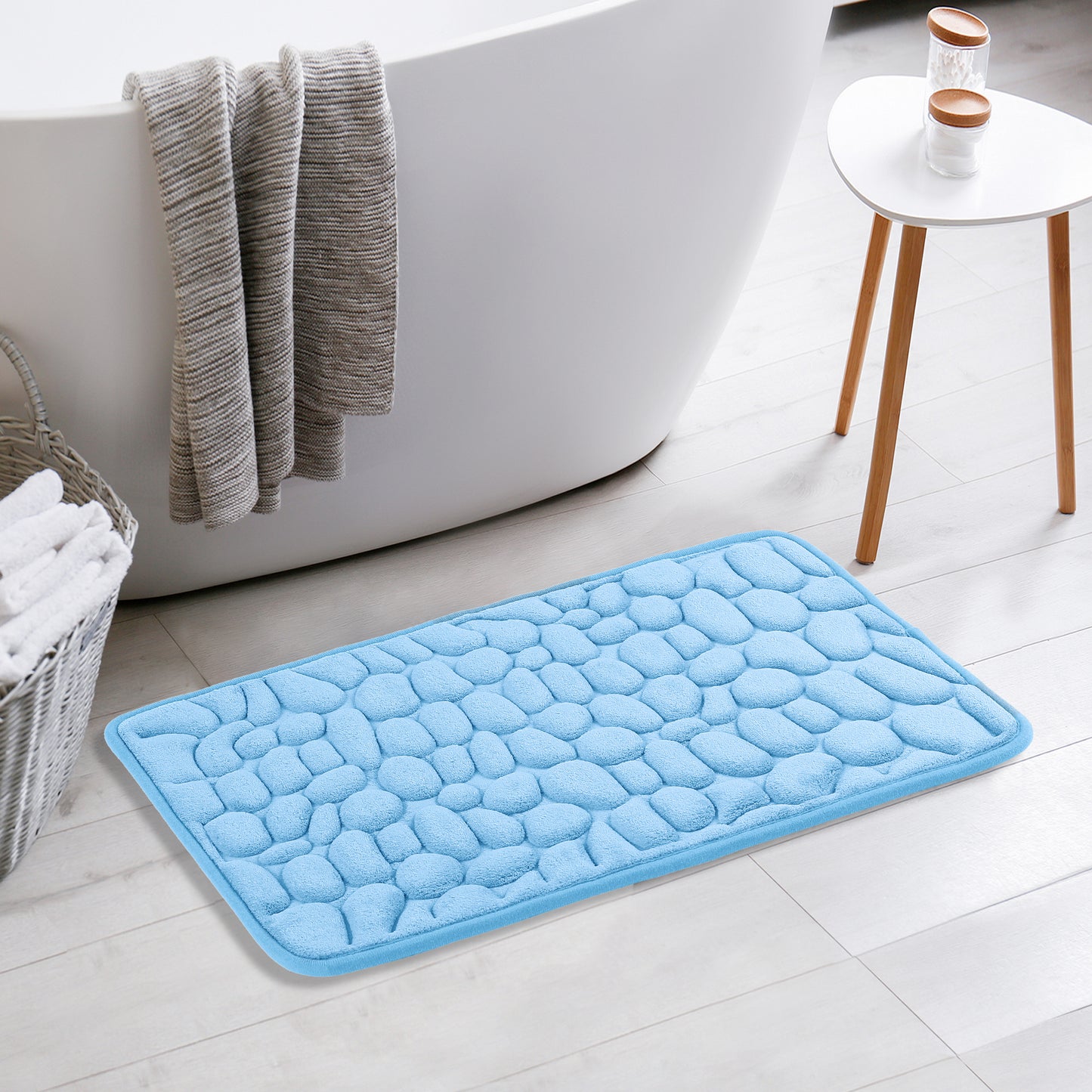 Memory Foam Bathroom Rugs Ultra Soft Non-Slip Water Absorbent Quick Dry Bath Mats