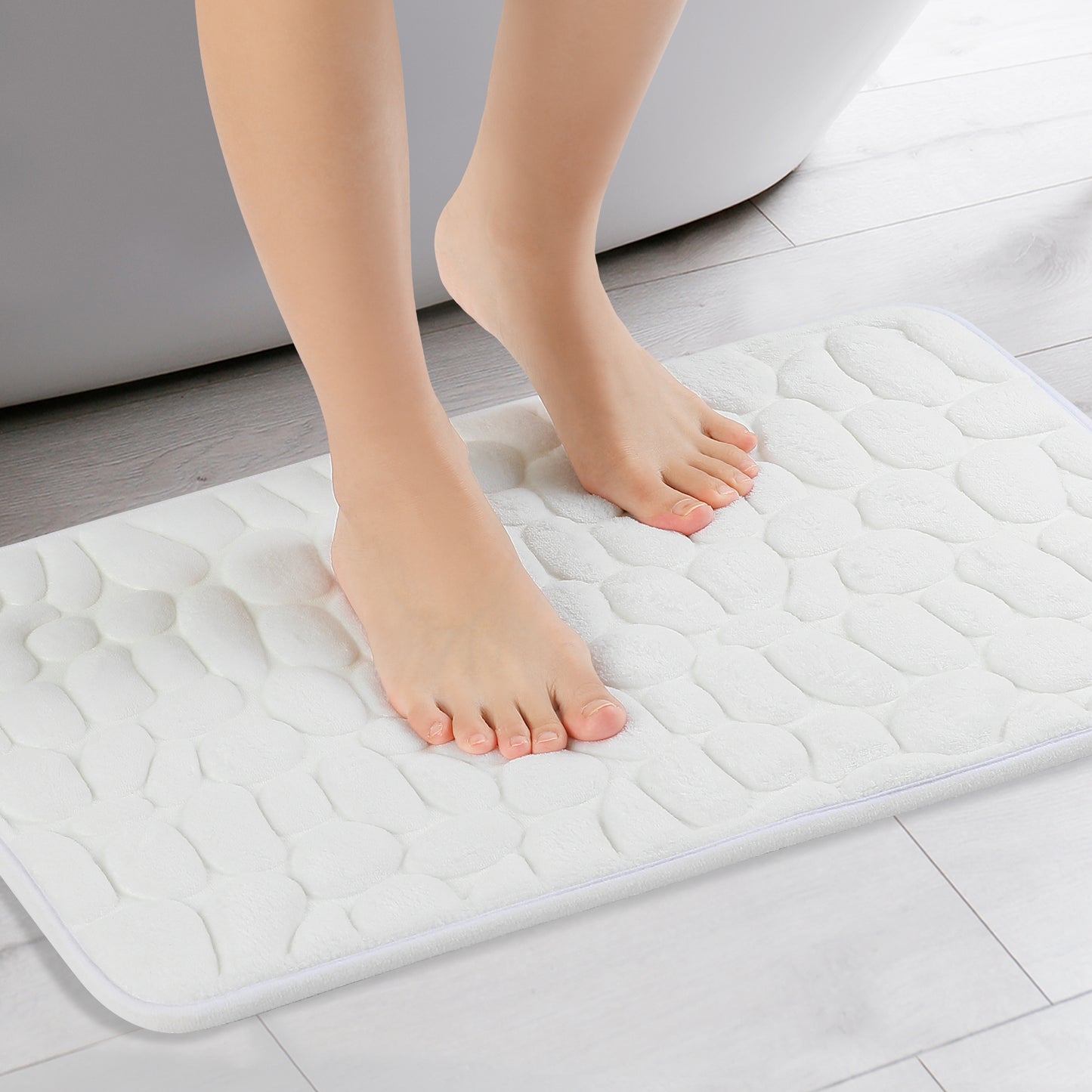 Memory Foam Bathroom Rugs Ultra Soft Non-Slip Water Absorbent Quick Dry Bath Mats