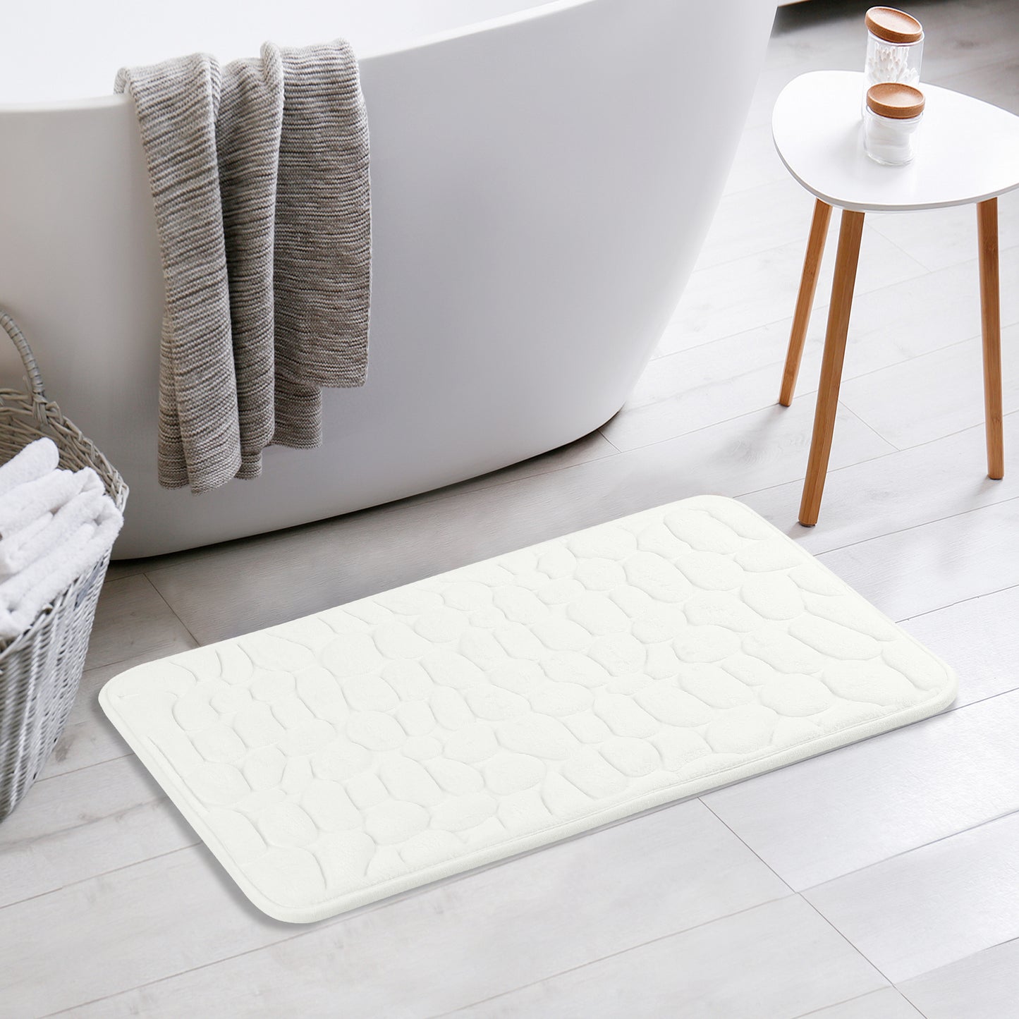 Memory Foam Bathroom Rugs Ultra Soft Non-Slip Water Absorbent Quick Dry Bath Mats