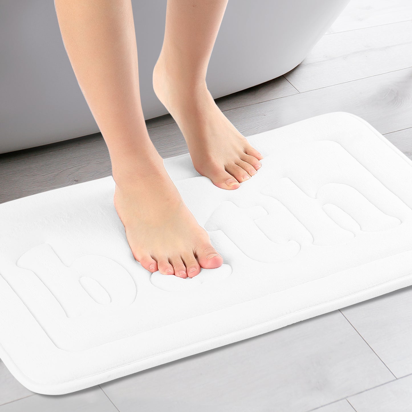 Memory Foam Bathroom Rugs, Non Skid Bottom Water Absorbent Quick Dry Bath Mats