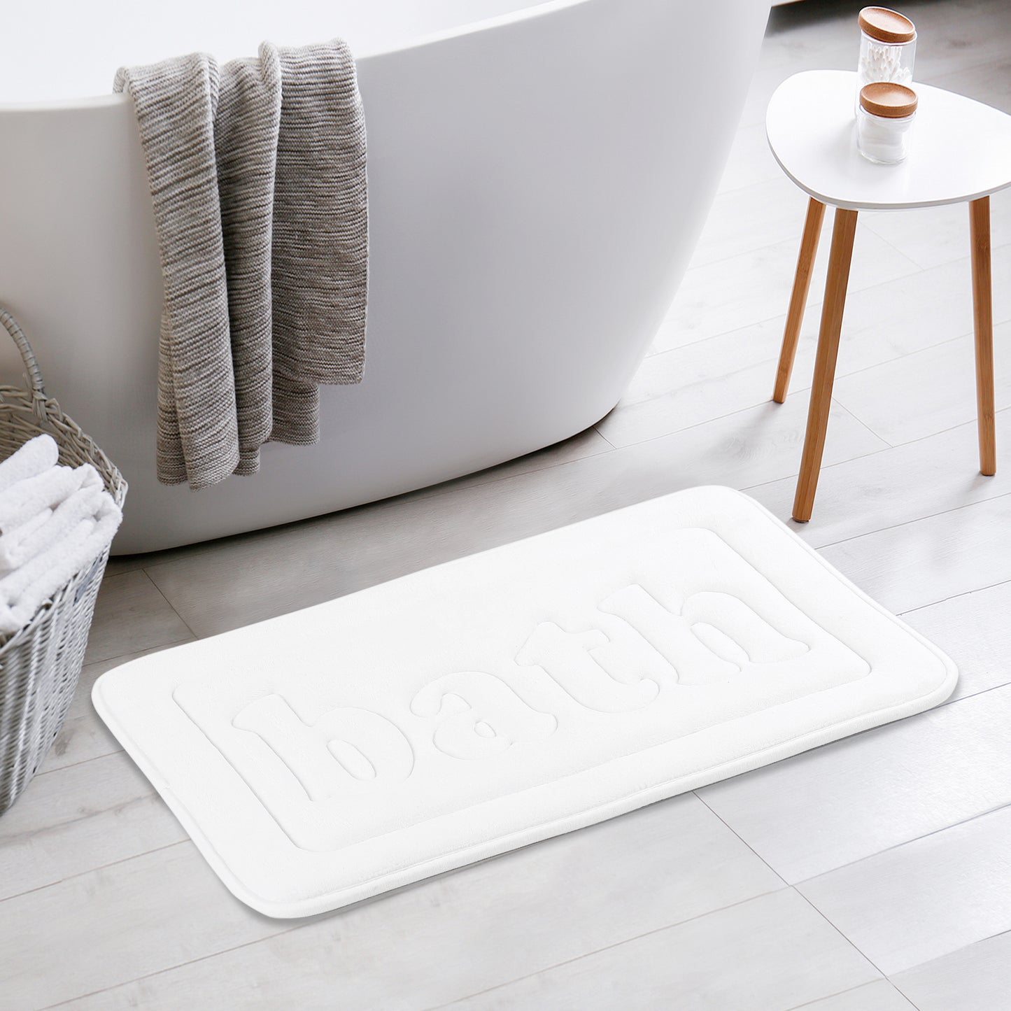 Memory Foam Bathroom Rugs, Non Skid Bottom Water Absorbent Quick Dry Bath Mats