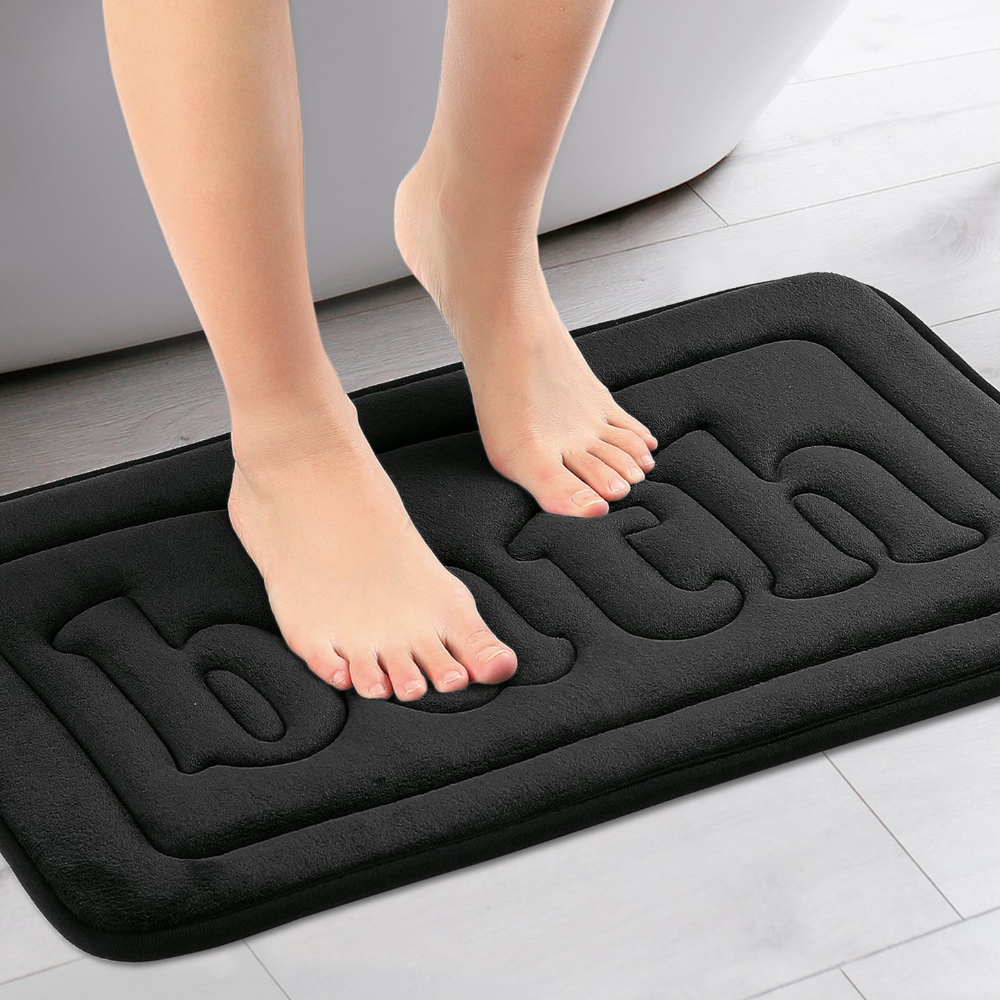 Memory Foam Bathroom Rugs, Non Skid Bottom Water Absorbent Quick Dry Bath Mats