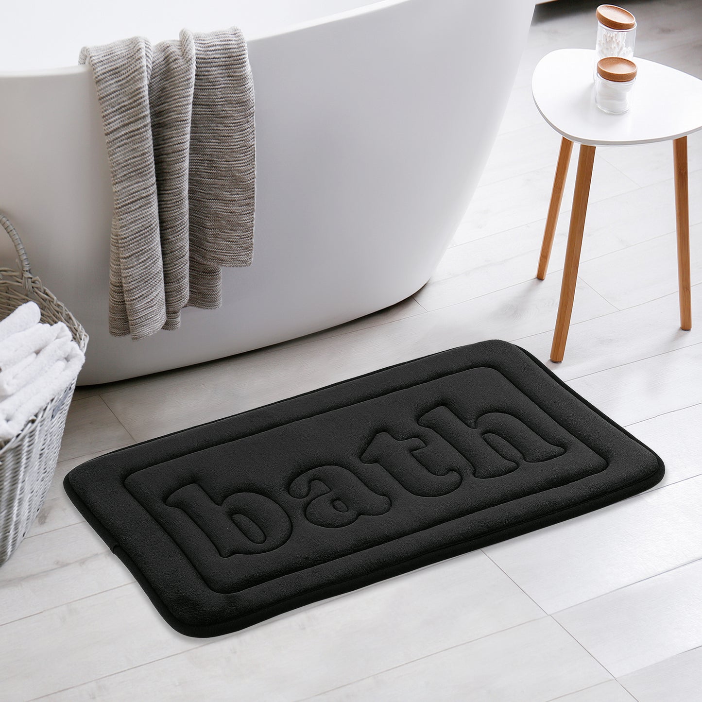 Memory Foam Bathroom Rugs, Non Skid Bottom Water Absorbent Quick Dry Bath Mats
