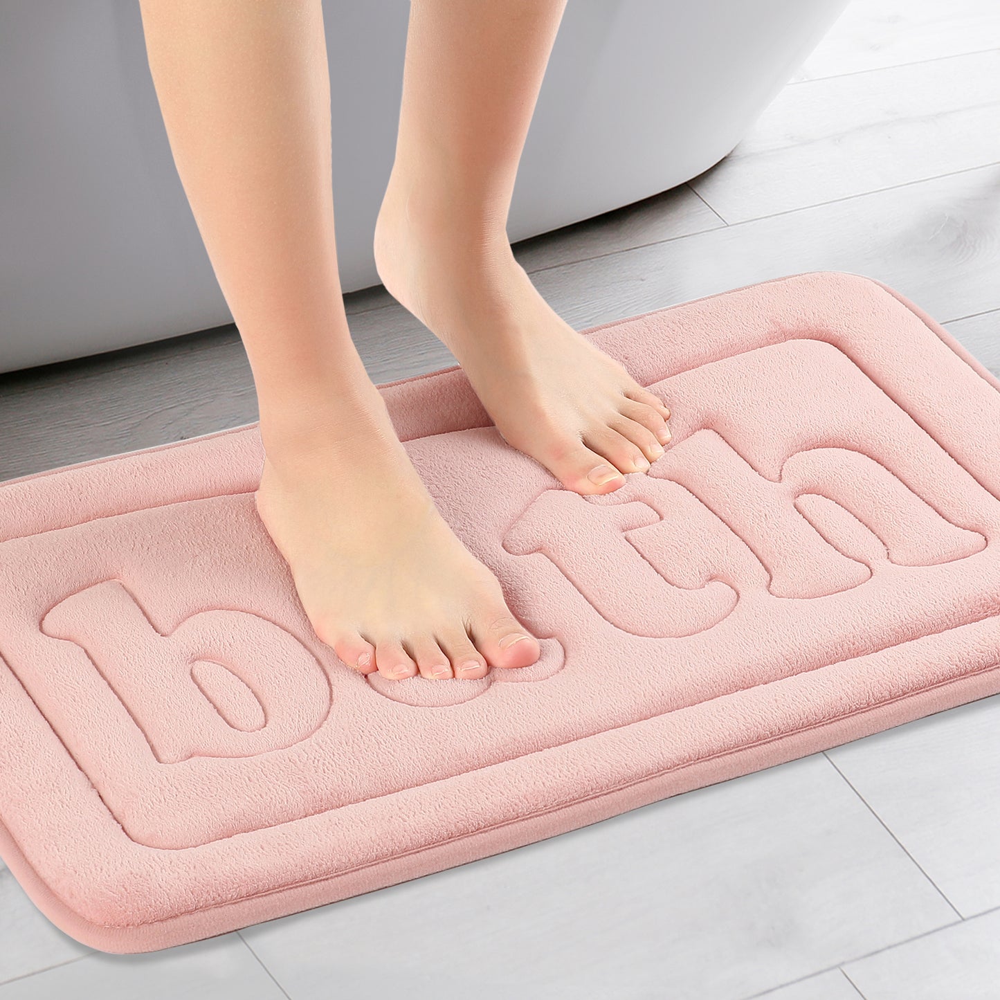 Memory Foam Bathroom Rugs, Non Skid Bottom Water Absorbent Quick Dry Bath Mats