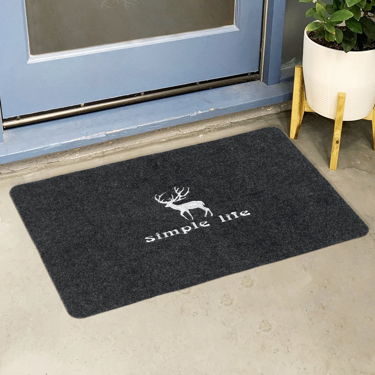 Door Mat Non Slip Indoor Outdoor Doormats Rubber Backing for Durable Resistant Rugs
