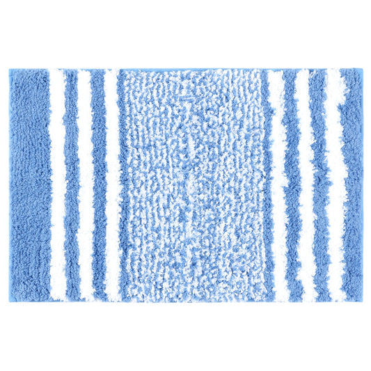 Bathroom Rug Mat, Extra Soft and Absorbent Microfiber Fluffy Striped Non Slip Bath Mats