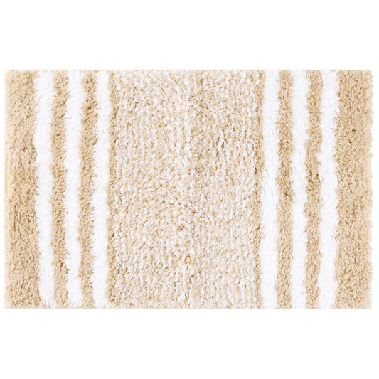Bathroom Rug Mat, Extra Soft and Absorbent Microfiber Fluffy Striped Non Slip Bath Mats