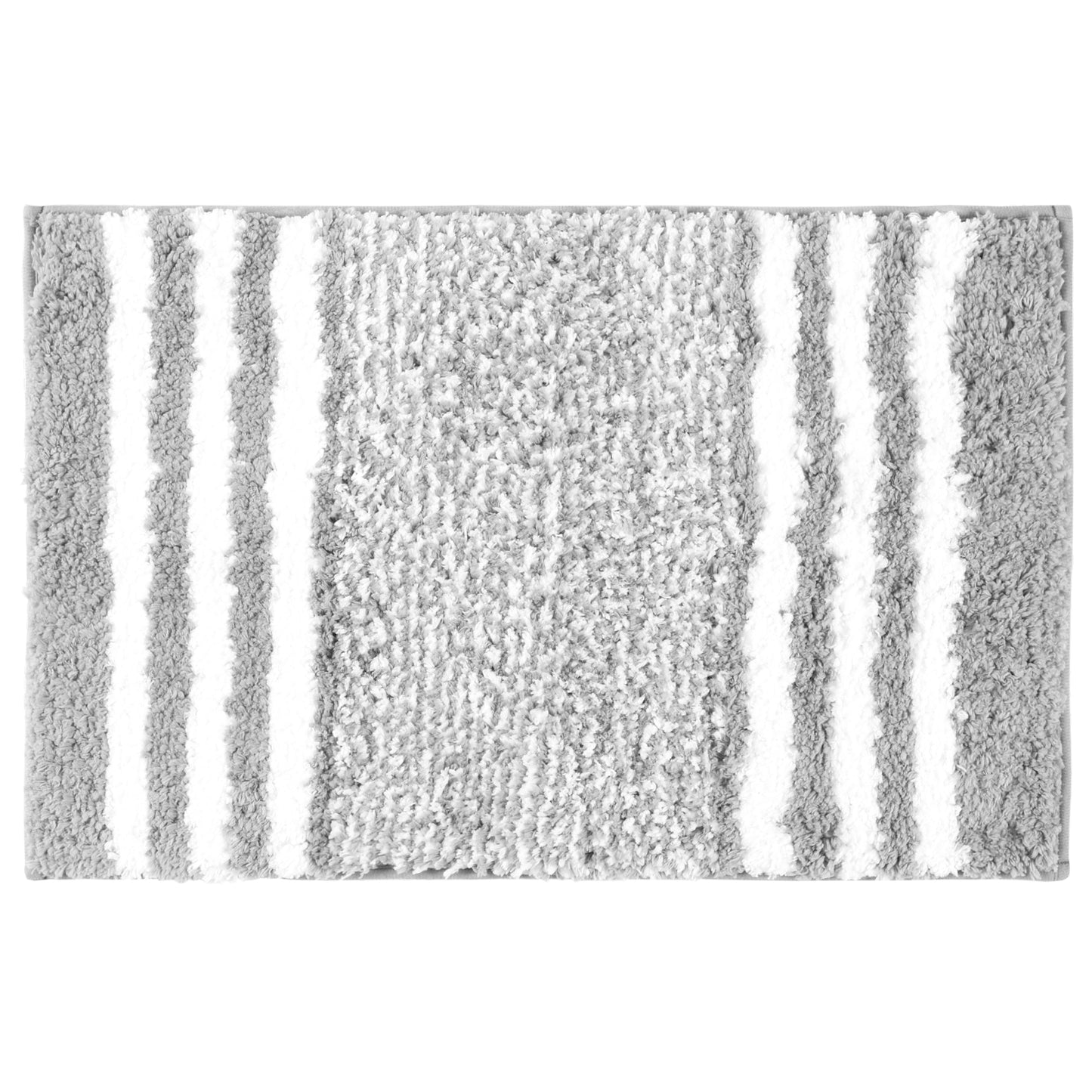 Bathroom Rug Mat, Extra Soft and Absorbent Microfiber Fluffy Striped Non Slip Bath Mats