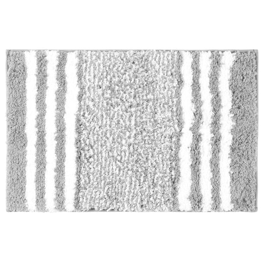 Bathroom Rug Mat, Extra Soft and Absorbent Microfiber Fluffy Striped Non Slip Bath Mats