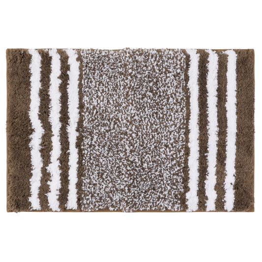 Bathroom Rug Mat, Extra Soft and Absorbent Microfiber Fluffy Striped Non Slip Bath Mats