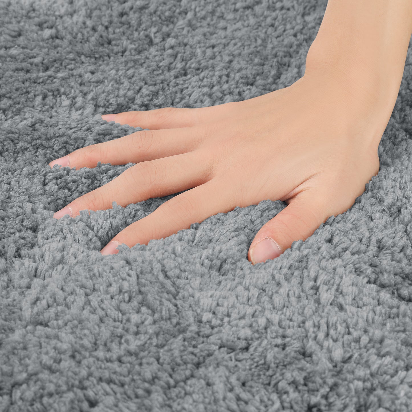 Luxury Bath Mat, Furry Soft Bathroom Rug, Solid Plush Shaggy Bath Carpet
