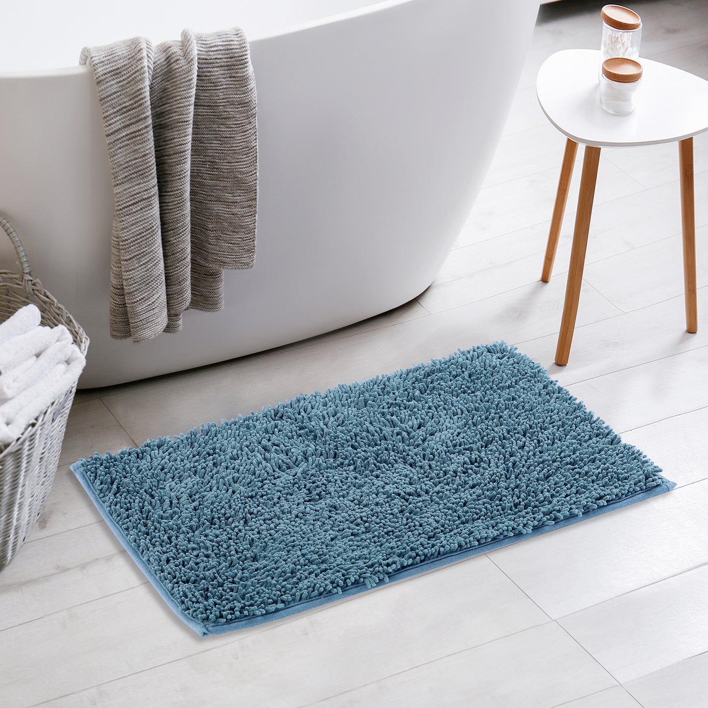 Bath Mats for Bathroom Non Slip, Soft Fluffy Shag Bath Rugs for Bathroom Washable