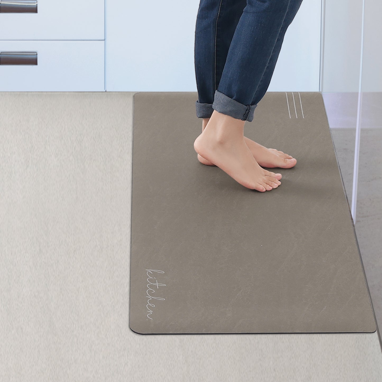 Modern Anti Slip Kitchen Mat 1 Piece Non Skid Cushioned for Floor Waterproof Comfort Kithchen Mats