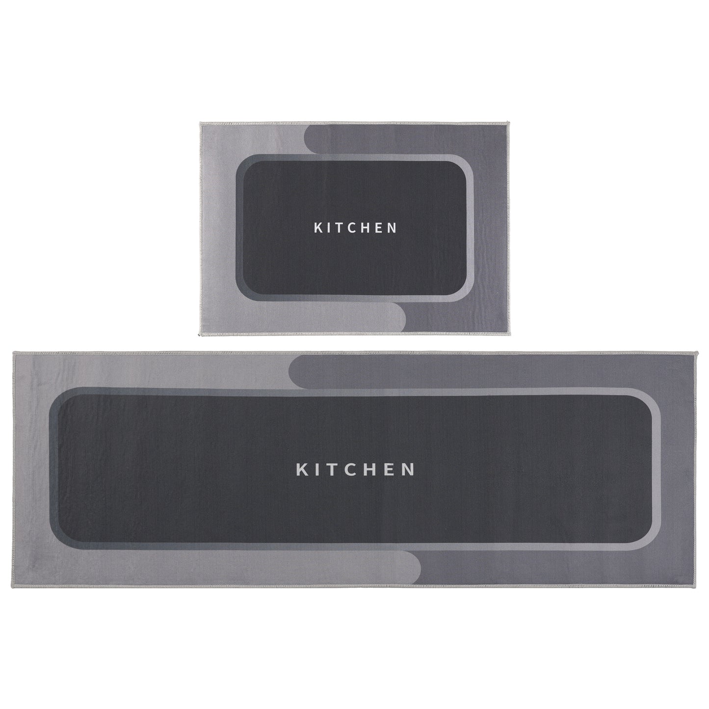 Geometric Kitchen Rug Mats, Set of 2 Pieces, Modern Kitchen Rugs Washable Kitchen Floor Mats