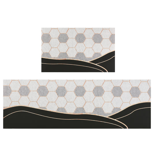 Farmhouse Style Kitchen Rugs 2 Pieces, Kitchen Floor Rugs and Mats for Kitchen Floor