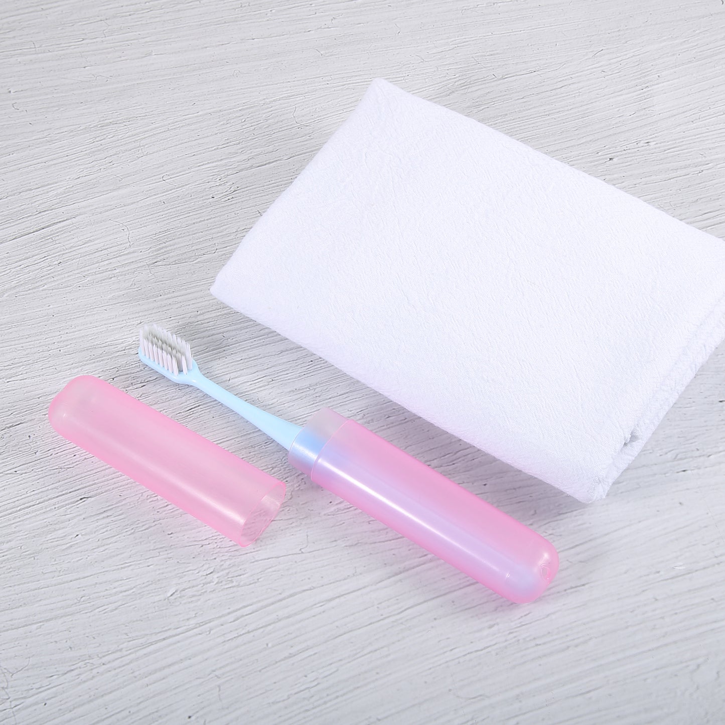 Estuche de viaje ligero para cepillos de dientes (2 unidades), 19 x 2,7 cm, color rosa