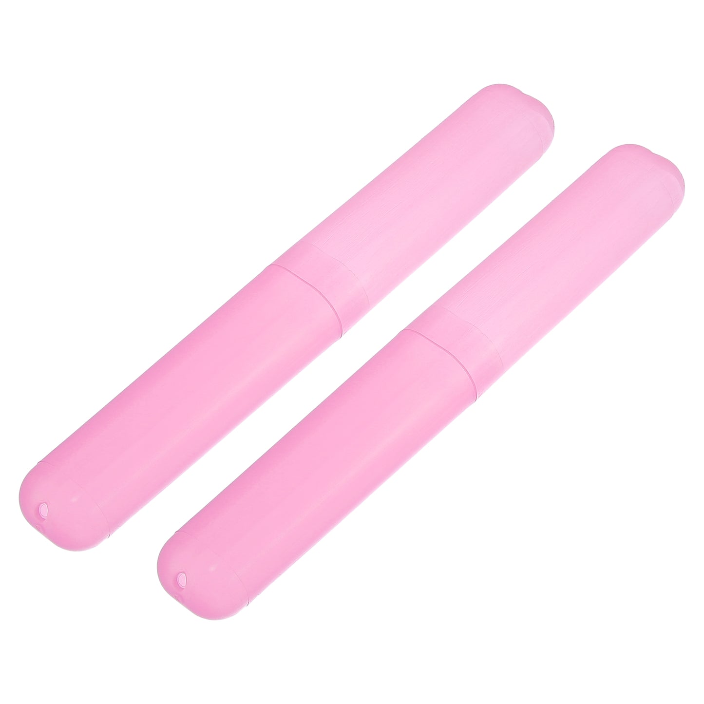Estuche de viaje ligero para cepillos de dientes (2 unidades), 19 x 2,7 cm, color rosa