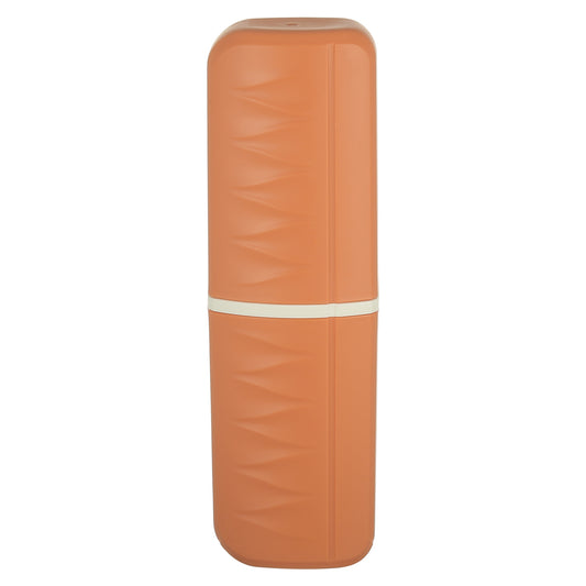 Lightweight Plastic Traveling Toothbrush Holders Case, 2.36"x1.57"x7.87" Orange