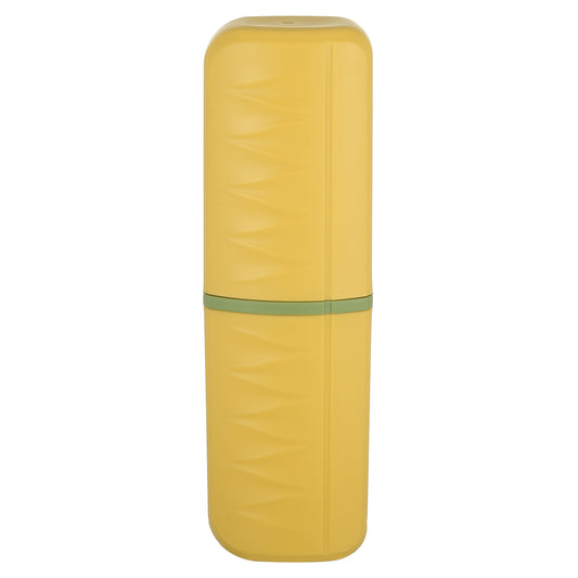 Lightweight Plastic Traveling Toothbrush Holders Case, 2.36"x1.57"x7.87" Yellow