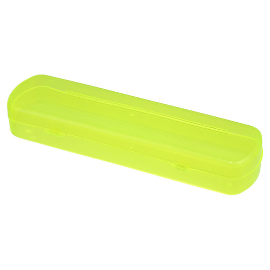 Plastic Lightweight Traveling Toothbrush Holders Case, 2.17"x1.38"x8.07" Yellow