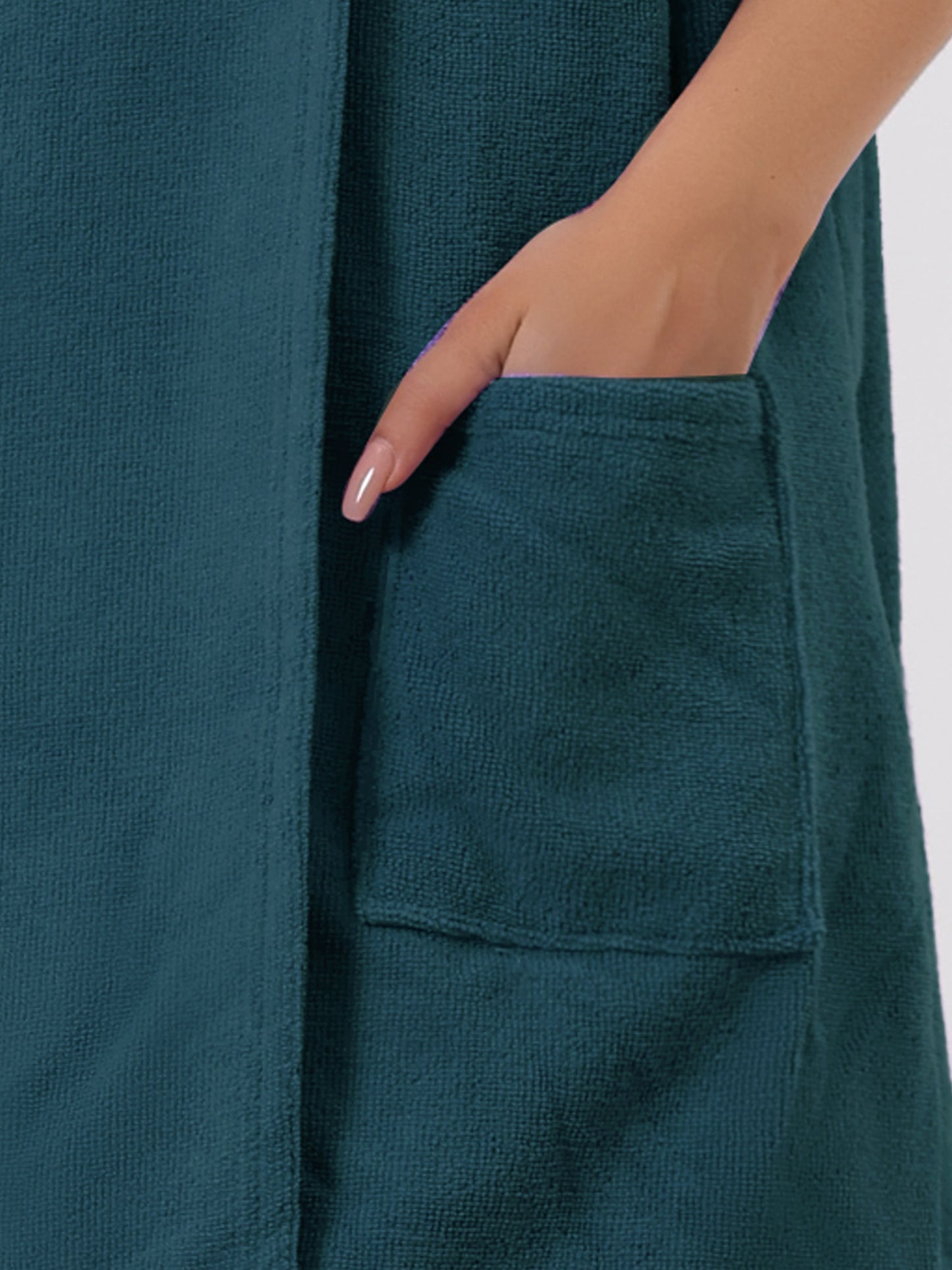 Bata de baño de felpa para mujer, con tirantes, ideal para gimnasio, ducha y baño.
