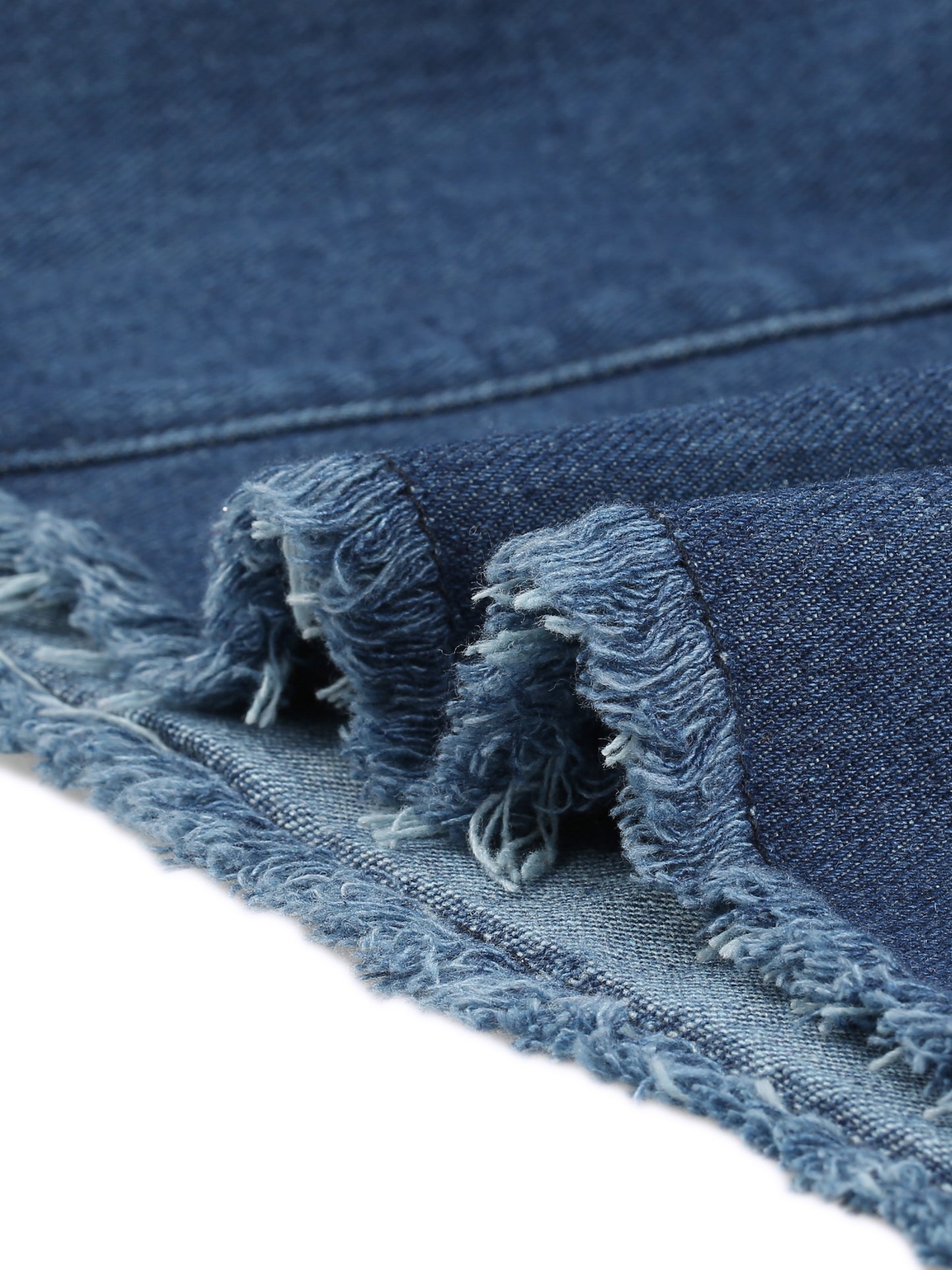Women's Denim Skirts Raw Hem Button Down Midi Jeans Skirt