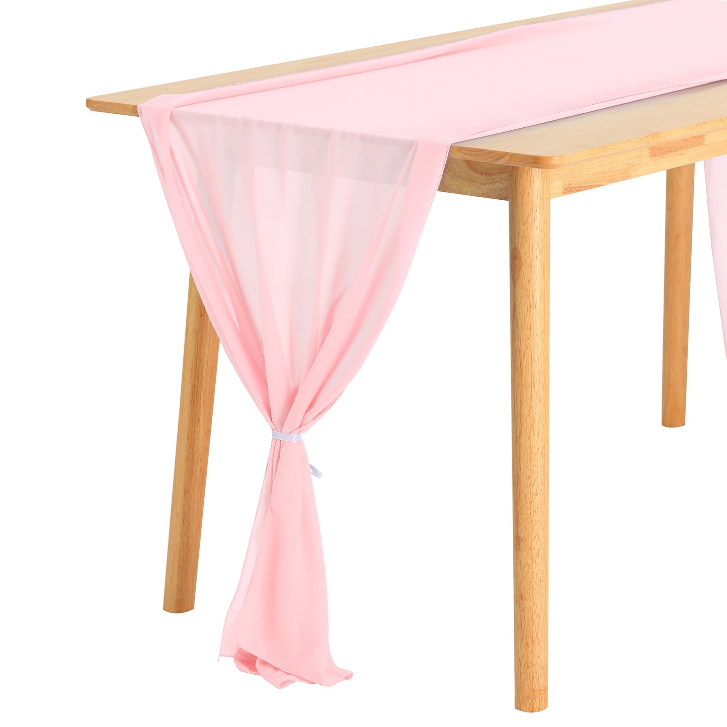 6 Pack Chiffon Table Runner, 120 Inches Long Gauze Table Runners, Rustic Sheer Table Decor