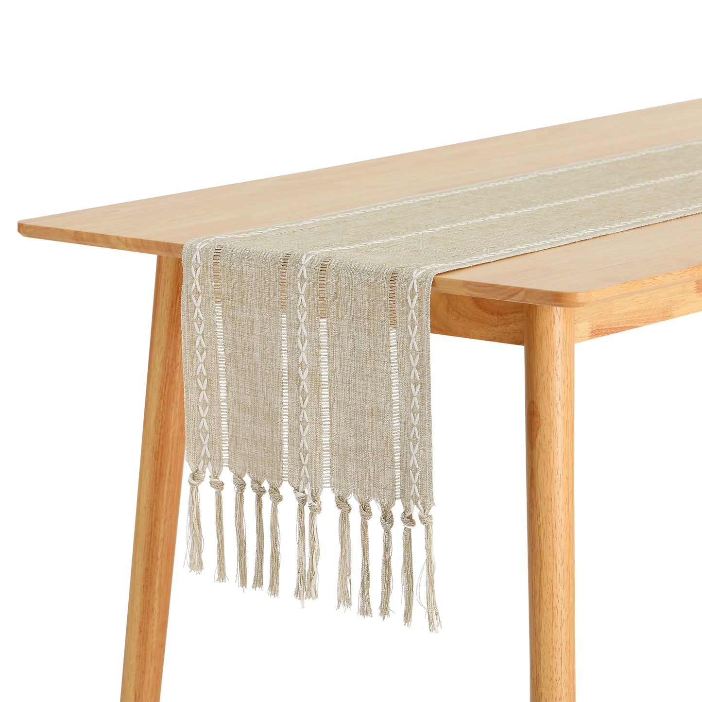 1 Pack Rustic Table Runner, Farmhouse Table Runners with Tassels, Rustic Table Runner