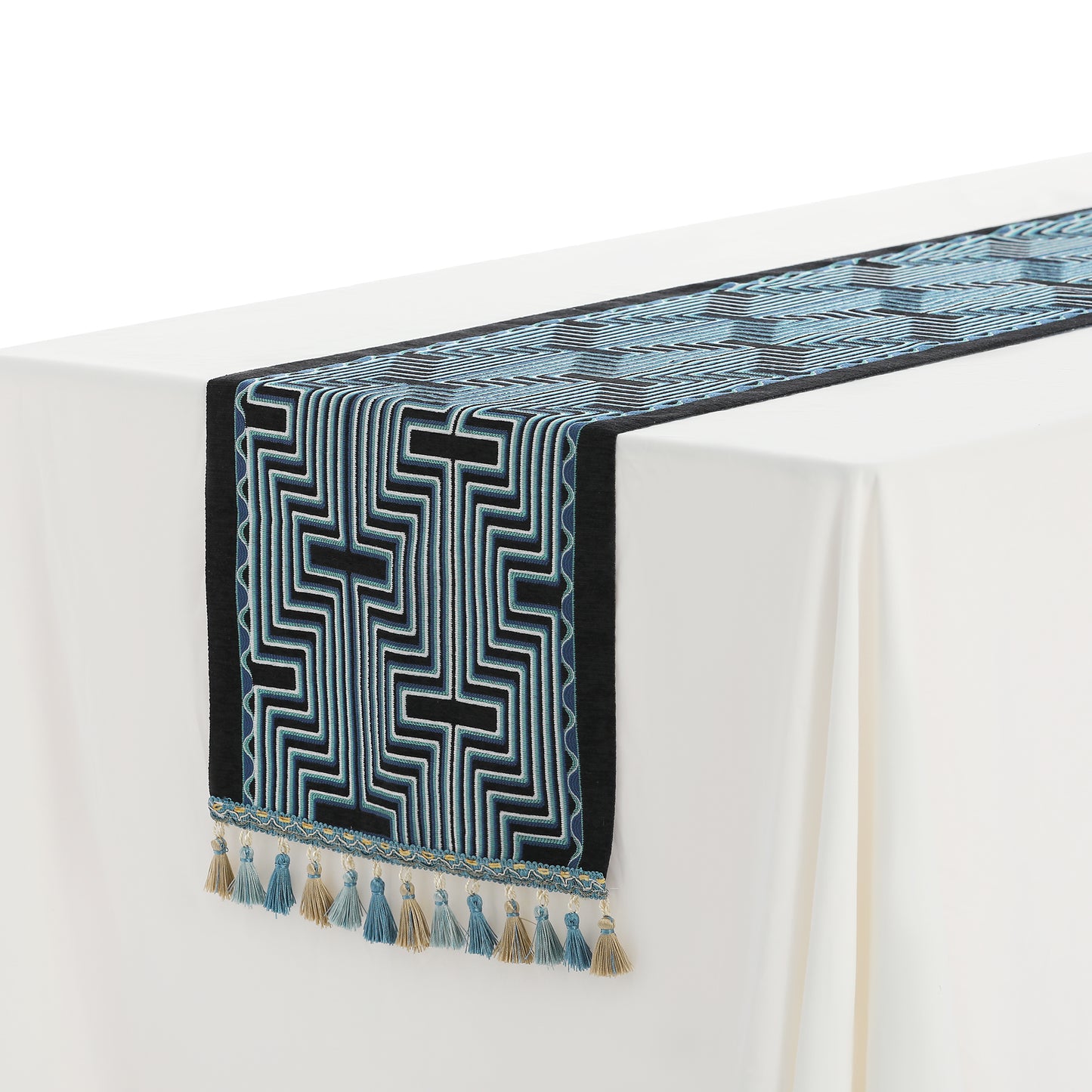 1 Pack Table Runner, Vintage Table Runners with Tassel