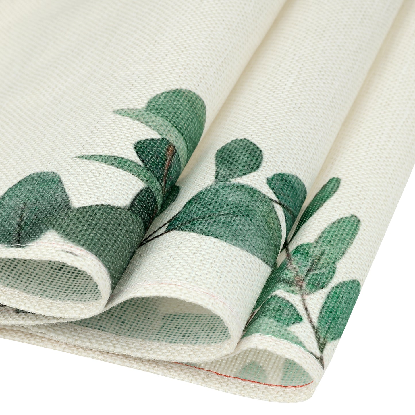 Table Runner 13x71 Inches, Green Leaf Farmhouse Burlap Indoor Kitchen Dining Table Decorations