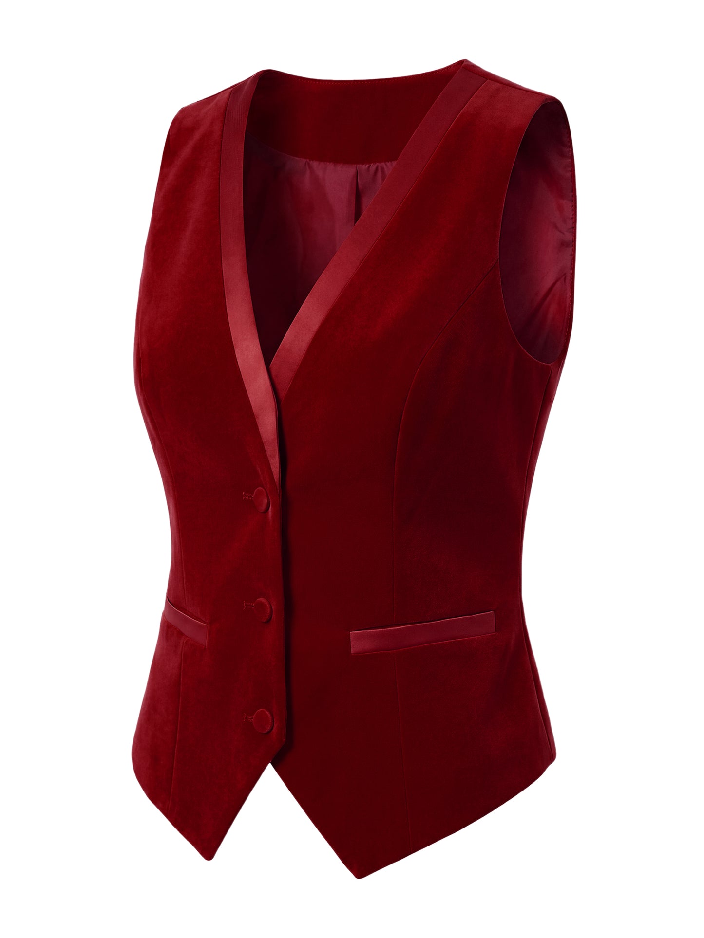 Women's Retro Sleeveless Steampunk Blazer Dressy Vest Velvet Suit Waistcoat (Available in Plus Size)
