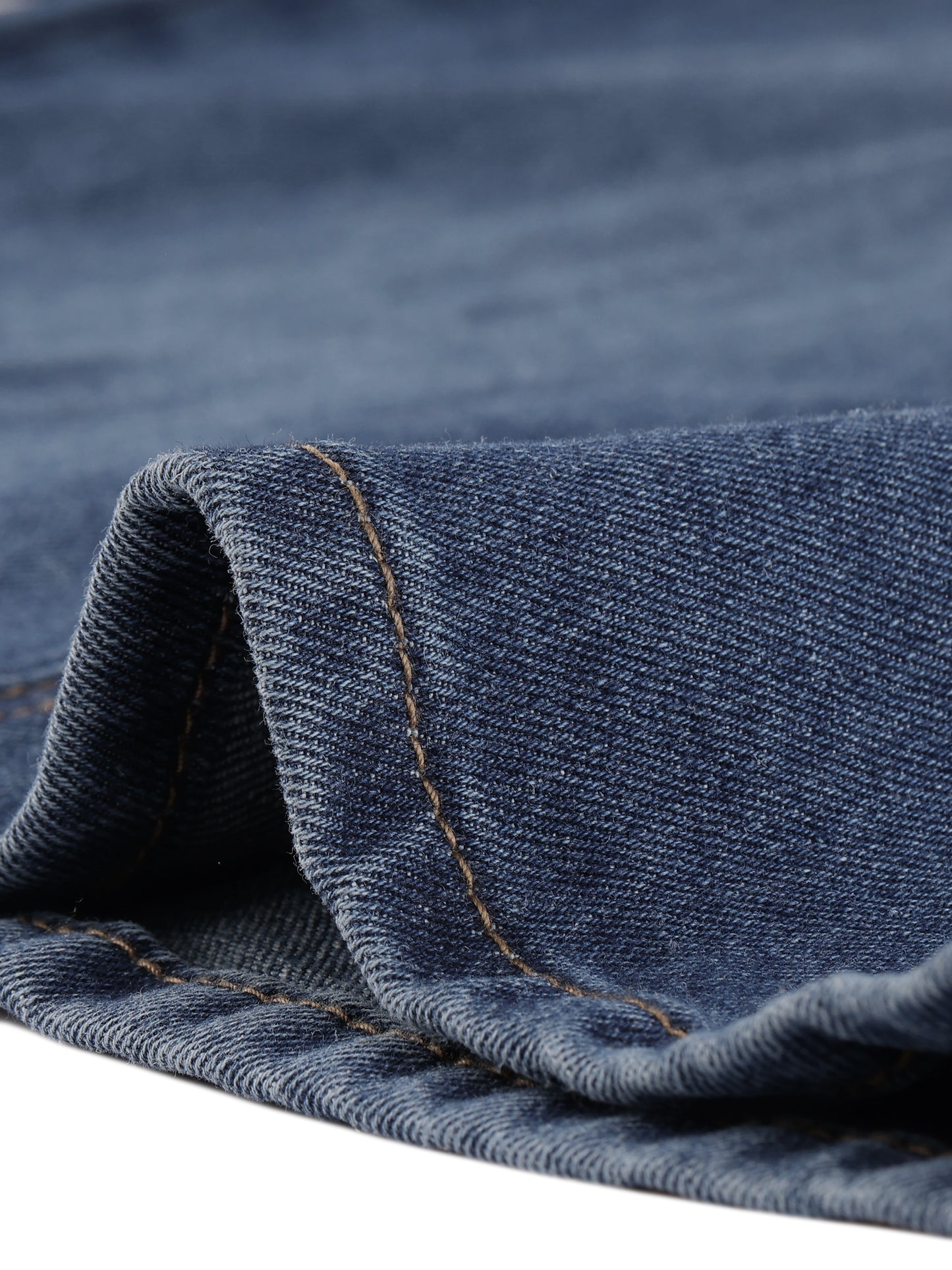 Women's Casual Denim Skirt High Waist Split Back Pockets Midi Jean Skirt