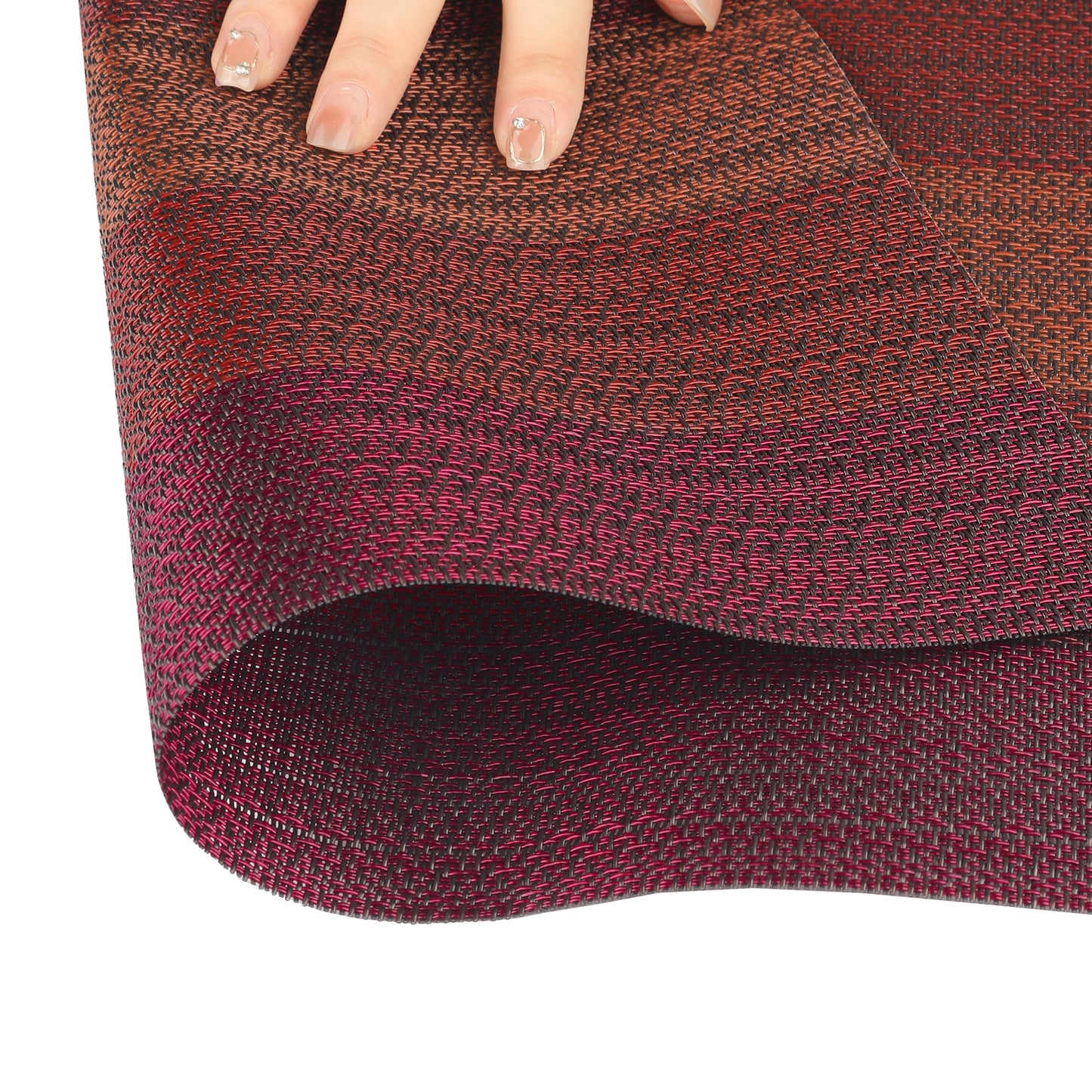 Placemats Set of 6 Washable Vinyl for Dining Table PVC Weave Table Mats 18*12in