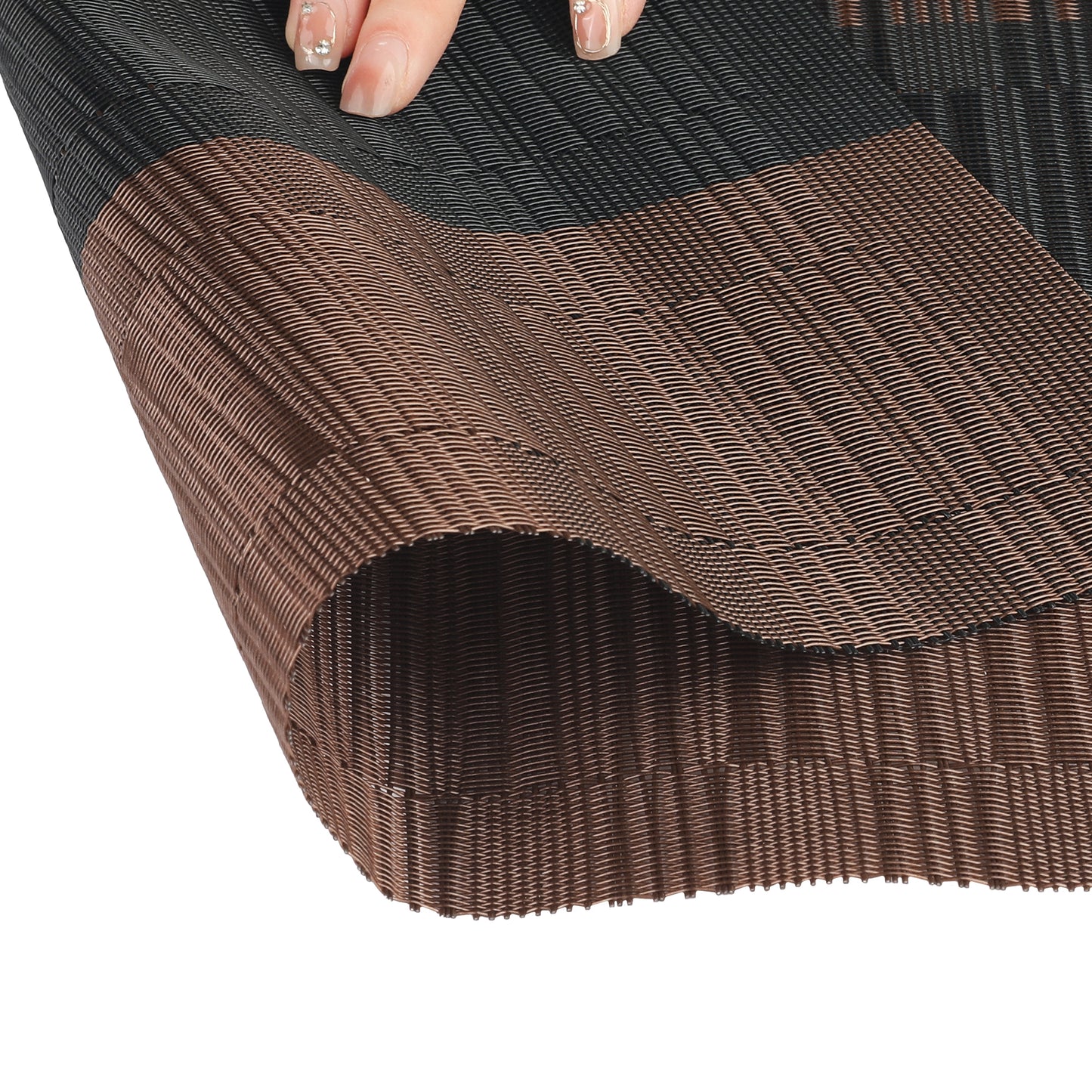 Placemats Set of 6, Heat-Resistant Woven, Non-Slip Washable PVC, Easy to Clean 18*12in