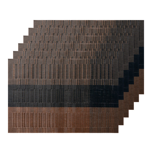 Juego de 6 manteles individuales de PVC resistentes al calor, lavables y antideslizantes, fáciles de limpiar, 45 x 30 cm