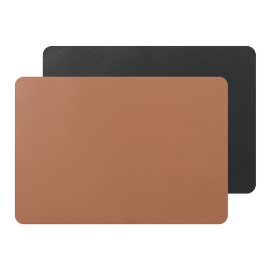Placemats Set of 2 Faux Leather Heat Resistant Wipeable 17*12in