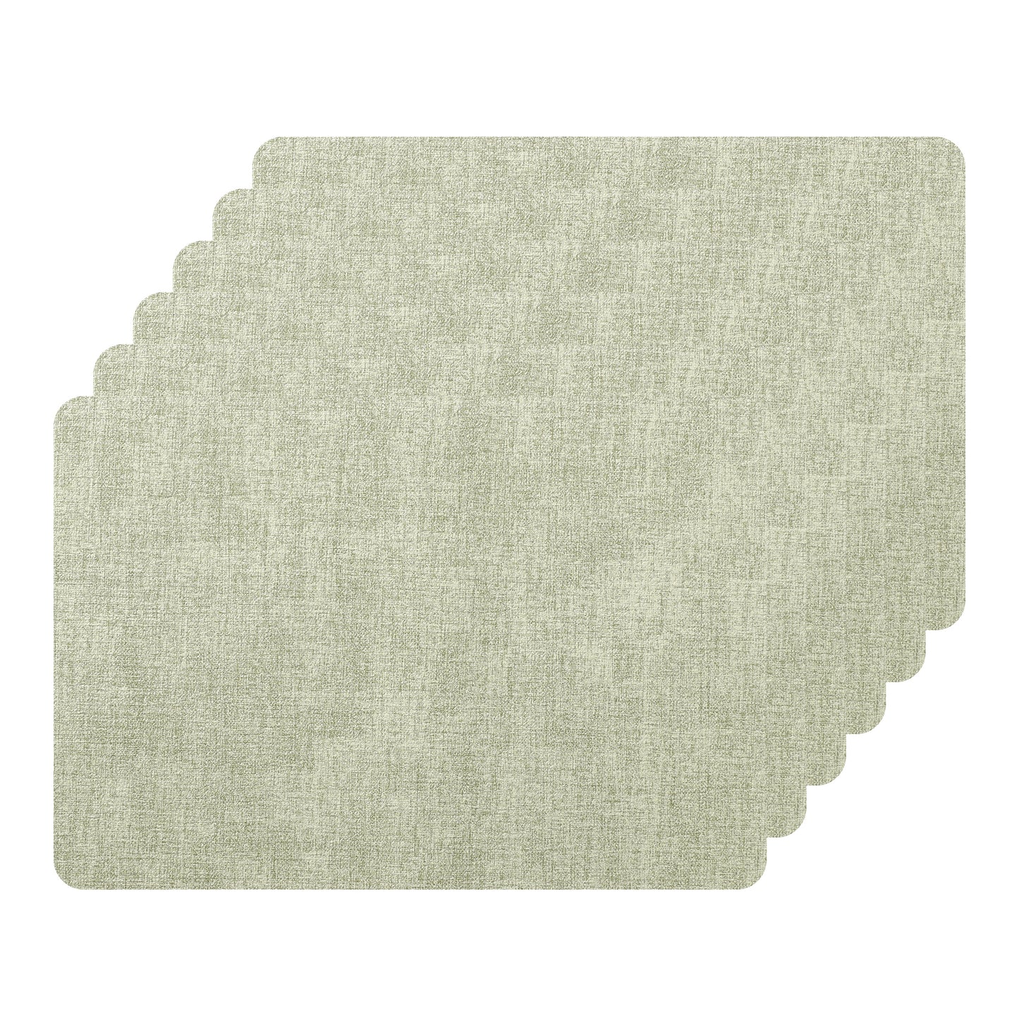 Placemats Set of 6 Faux Leather for Kitchen Dining Table Decor, Easy to Clean 17*12in