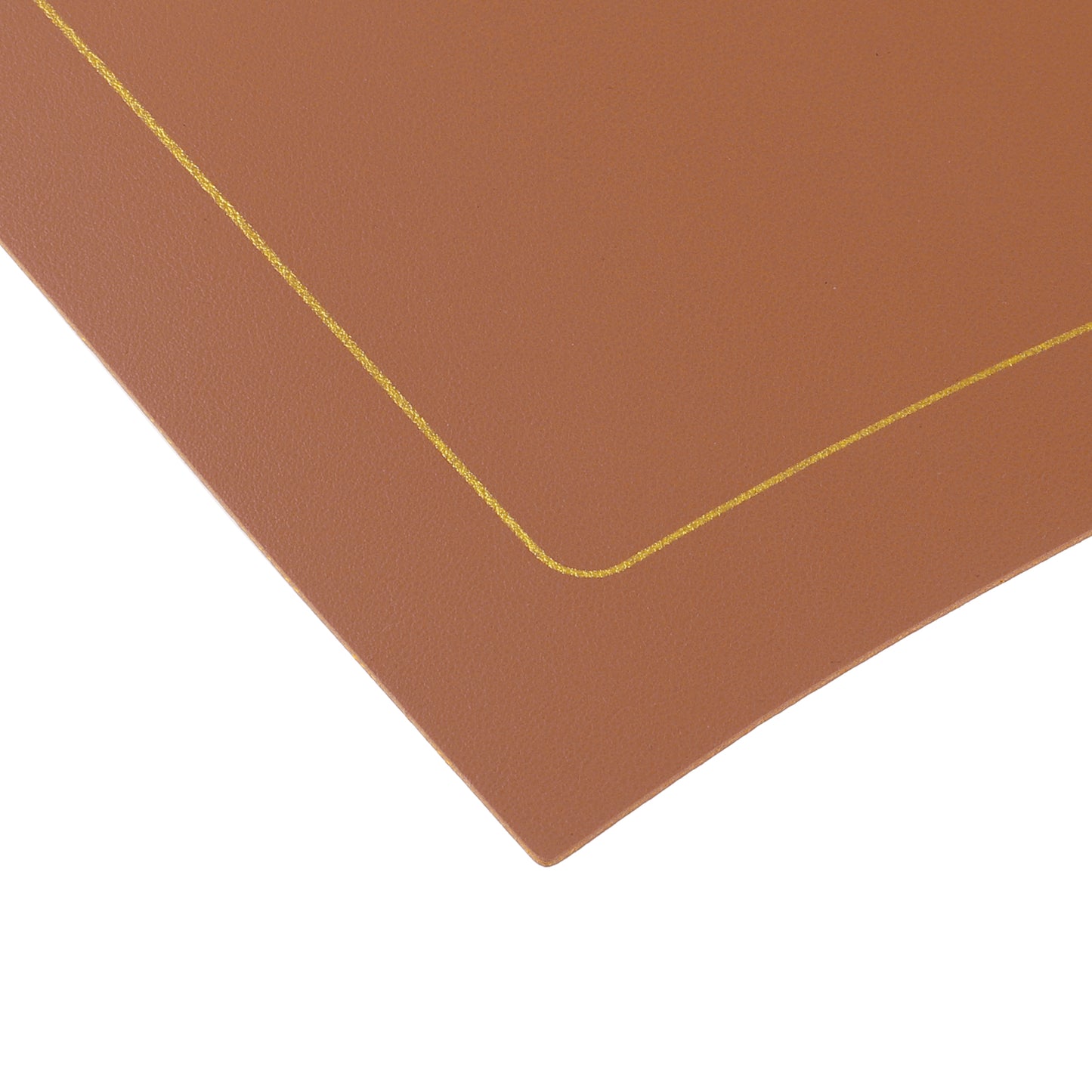Round Table Placemats, Set of 6 Wedge Faux Leather Heat Resistant 20*12in