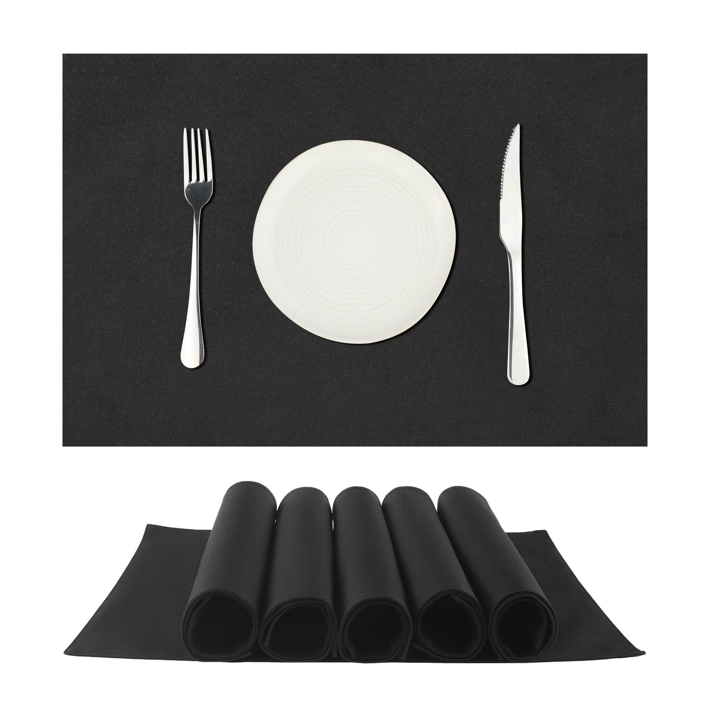 Placemats Set of 6, Heat Resistant Place Mats, Imitation Linen Place Mat 19*13in