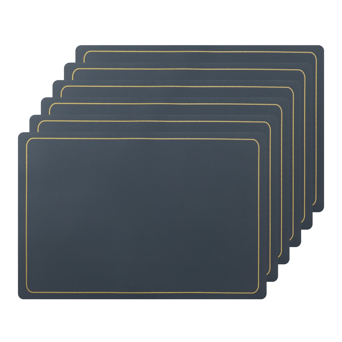Set of 6 Faux Leather Placemats for Kitchen Dining Table Decor, Washable Wipeable 18*12in