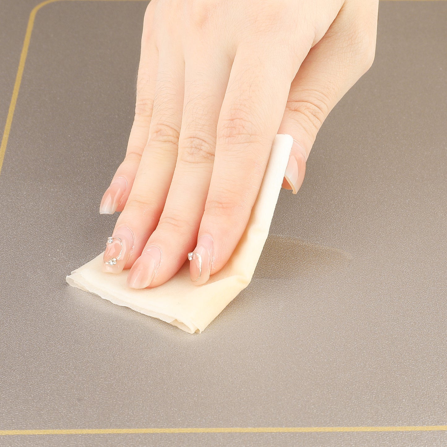 Set of 6 Faux Leather Placemats for Kitchen Dining Table Decor, Washable Wipeable 18*12in